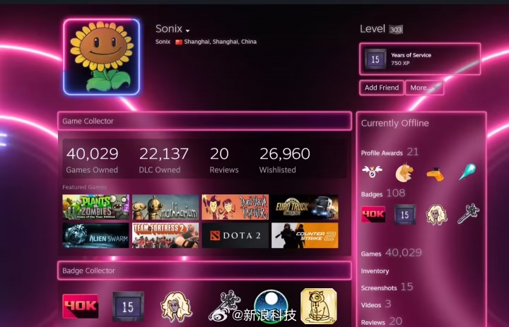 哥们家庭共享开一下！中国一玩家达成Steam游戏4万款成就