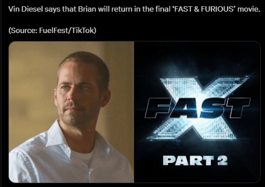 真See You Again了?!外媒曝环球拒拍《速激》最后一部 除非预算大缩水