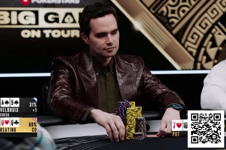 【EV扑克】话题 | 河牌扼杀巨池!Alan Keating与Lex Veldhuis的50万美金对决功亏一篑