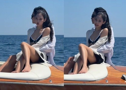 身着泳装被”Kai”从背后拥抱…BLACKPINK Jennie,浪漫氛围