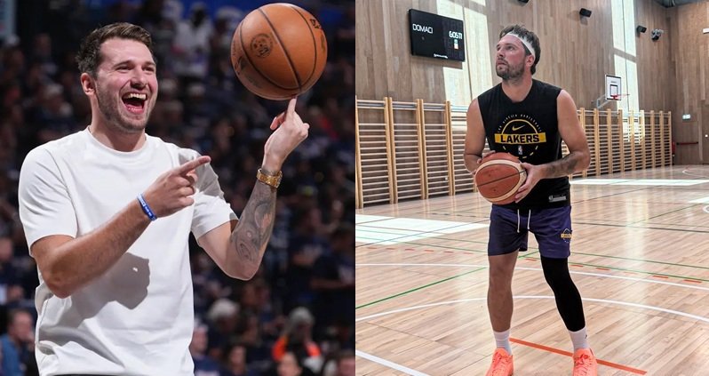 Luka Dončić 休赛季晒「发带造型」引暴动!湖人球迷敲碗:新赛季请继续戴